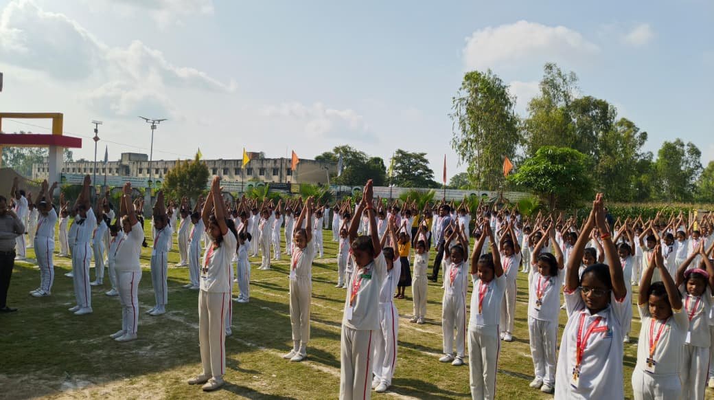 Students participating in outdoor activities